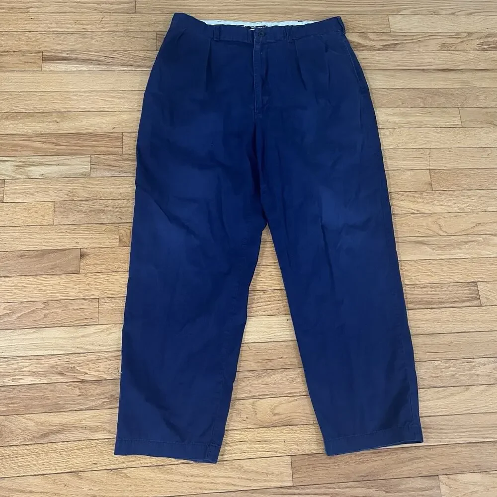 Vintage 90s Pleated Polo Ralph Lauren Golf Pants Mens 36x30 (35x29) Blue Chino